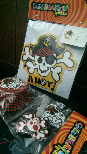 Set Cupcake + Invitaciones Piratas