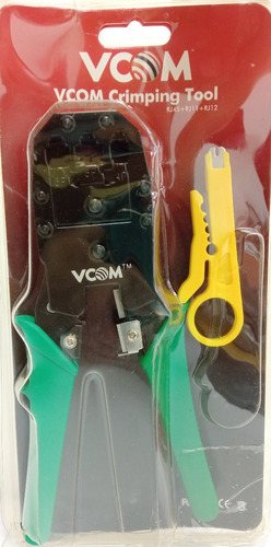 Imagen 1 de 4 de Crimpeadora Ponchadora Vcom Para Redes Rj45 Rj12 Rj11 3