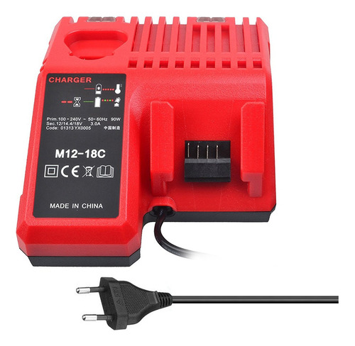 Cargador De Batería Li-ion M12-18c Para Milwaukee 12v 14.4v