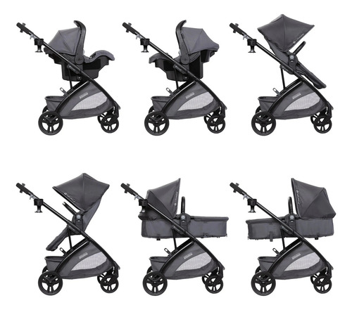 Coche Sonar Switch Baby Trend 6 En 1 Travel System Color Desert Cloud Chasis Negro