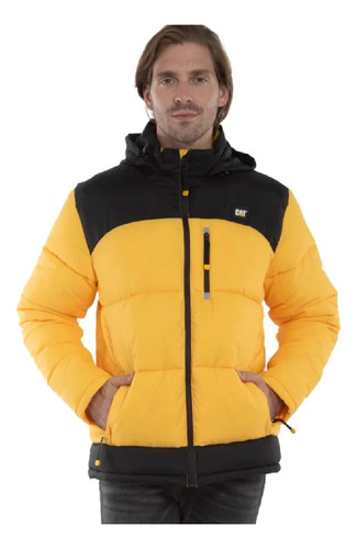 Chamarra Cat Jacket M Caterpillar Mj12 Amarillo Negro S/xl