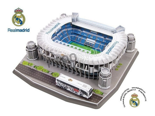 Maqueta Estadio 3d Para Armar!!! Cancha Del Real Madrid!!