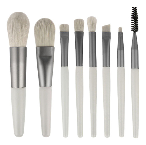 Set De Brochas Maquillaje 8pcs Pincel Rubor / Base / Sombray