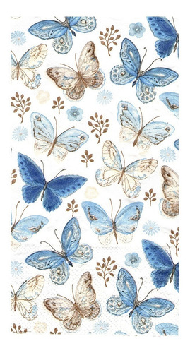 Imagen 3 de 4 de Servilletas Decoupage Set Mariposas Y Pájaros Azules
