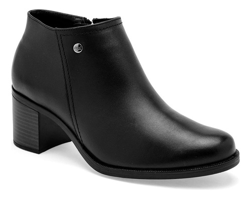 Botin Tacon Cuadrado De Flexi Para Mujer Negro 109219 T7