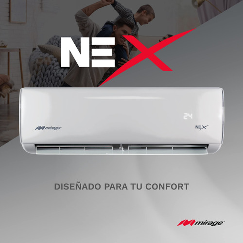 Aire Acondicionado Minisplit Mirage Nex 1 Ton Frío 110v Blanco