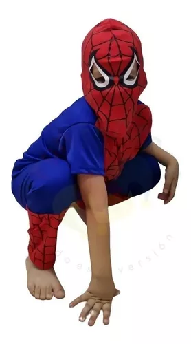 Disfraz Hombre Araña Con Mascara Spiderman Manga Larga