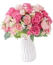 Comprar 3 Pack De Flores Artificiales De Peonías, Flores Falsas De P