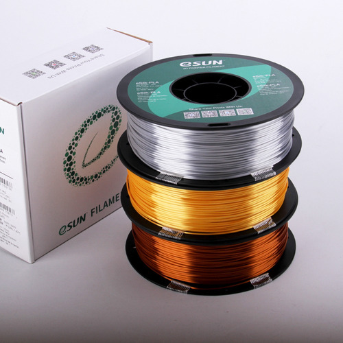 Imagem 10 de 10 de Filamento Impressão 3d Esun Esilk Pla Prata 1kg