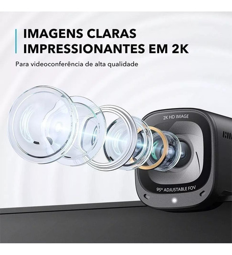 Câmera Web Anker Powerconf C200 2k 30fps