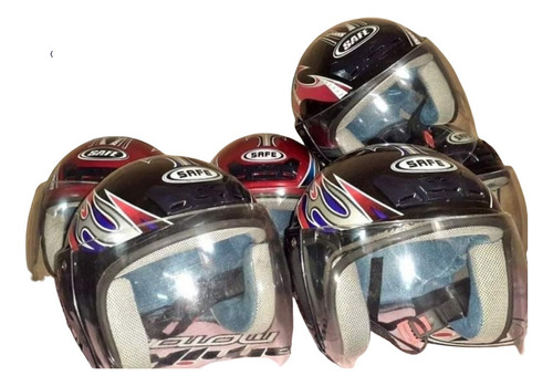 Imagen 1 de 9 de Cascos Para Moto Cascos Motociclista Safe Clasico