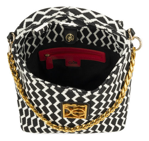 Bolsa Hobo 2 En 1 Cloe Dokoni Mediano Color Negro