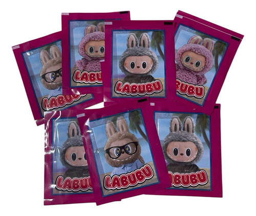 Figuritas Labubu 2025 X 50 Sobres. Rey Labubu Sticker Design
