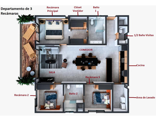 Nuevos En Preventa Departamento En Preventa De 3 Recamaras En Avenida Prolongacion La Luna Sm 307, Cancun,