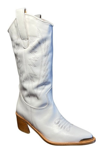 Imagen 2 de 6 de Bota Texana Cuero Combinado Qatar