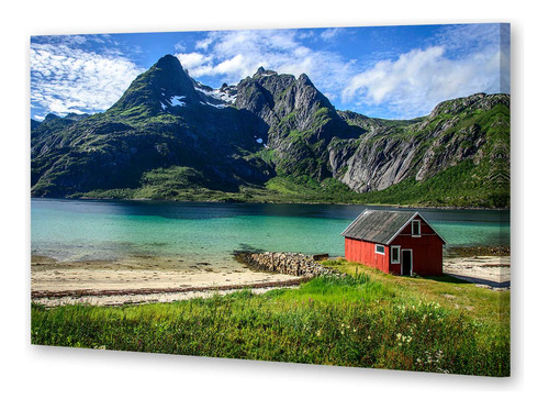 Cuadro 60x90cm Noruega Isla Lugar Paradisiaco M1