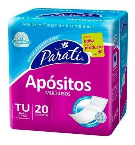 Apósitos Talla Unitalla 20 Un. Para Ti  Pack De 6