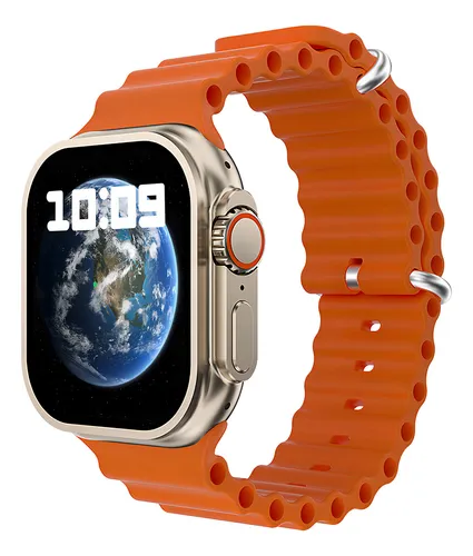Smartwatch Laxasfit T900 Ultra 2 Silicone Orange Strap Ss