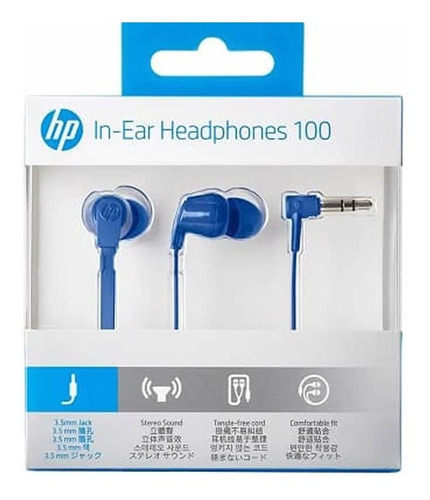 Audífonos Hp 100 In-ear - De 1 Plug,  Para Celular O Tablet