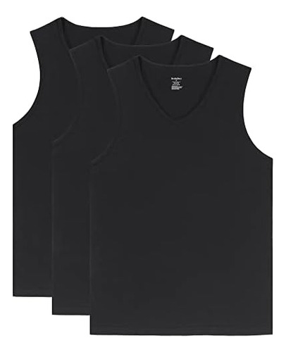 Indefini Camisetas Interiores Con Cuello En V Para Hombre Ca