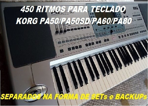 aficionado La Iglesia Viaje Mais De 450 Ritmos P/ Teclado Korg Pa50/ Pa50sd/ Pa60/ Pa80 | Parcelamento  sem juros