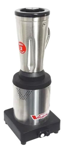 Liquidificador industrial Vitalex LQI-02 2 L inox e preto com jarra de aço inoxidável 127V/220V