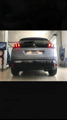 Robayna | Peugeot 3008 Allure Thp Tiptonic 0km 2020 | Gris