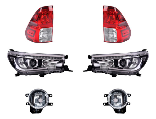 Calaveras + Faros + Neblineros Depo Hilux 2016-2019