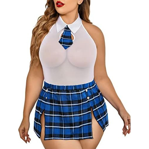 Ía De Talla Grande Mujeres, Conjunto   De Colegiala, D...