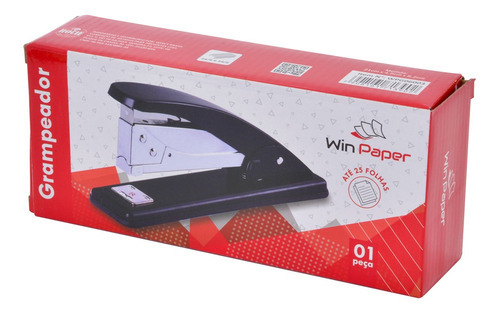 Grampeador Profissional Grande Mesa 24/6 E 26/6 Win Paper Cor Preto 127