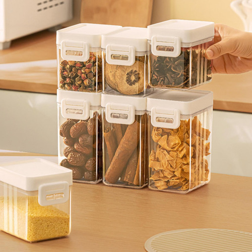 Tapa Hermética Apilable Para El Refrigerador De Gris 300ml