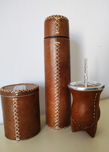 Set De Mate, Termo + Lata Yerbera + Mate + Bombilla Alpaca