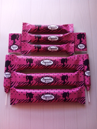 Candy Bar Personalizado Barbie Golosinas Para 10 Niños