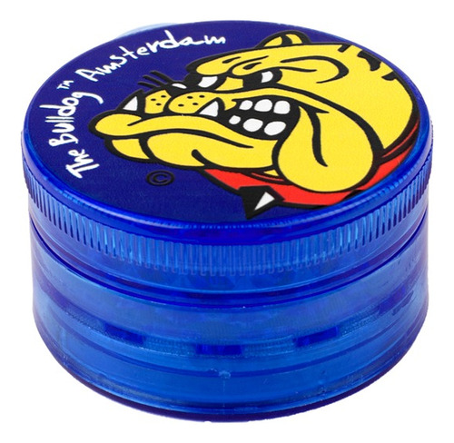 Grinder Bulldog Amsterdam Plástico 4 Partes 3d Azul Moledor