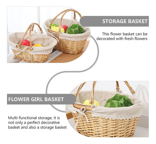 Cesta Multiusos Para Pícnic, Cesta De Boda, Portátil, S