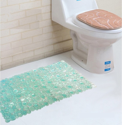 Alfombra De Baño Antideslizante Pvc 70x35cm 