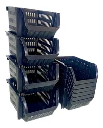 Comprar Kit 15 Cestos Expositores Empilhaveis Mini Cesto Organizador no Mercado Livre