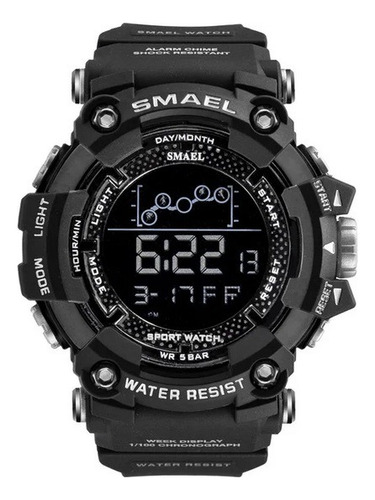 Reloj Smael Tactico Militar 1802 - Negro - Apto Para Nado