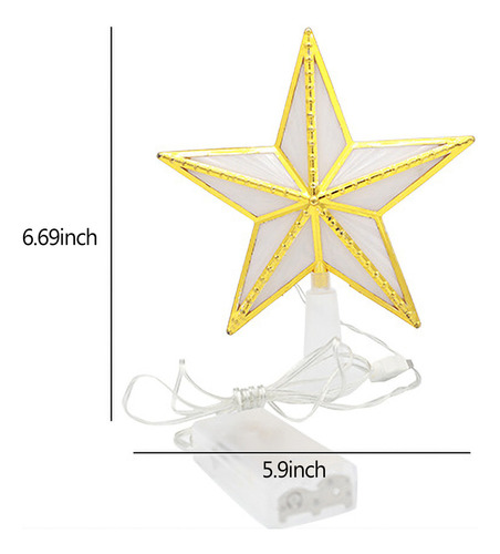 Adorno De Estrella For Árbol De Navidad Led Con Usb Y