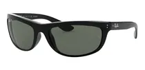 Comprar Anteojo Lente De Sol Ray Ban Balorama Polarizado Rb4089 Lente Verde Polarizado Varilla Negro Armazón Negro Diseño Envolvente