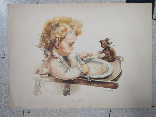 2 Posters Antiguos Con Ilustraciones De Bebés