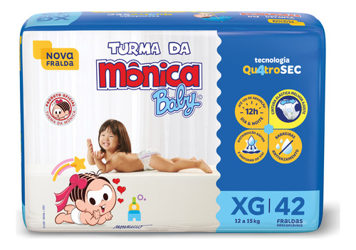 Fralda Descartável Baby XG Pacote 42 Unidades Turma da Mônica