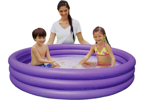Imagen 3 de 3 de Alberca Para Niños 1.65 Mts X 30 Cm Nueva Color Violeta