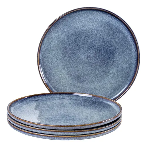 Platos Llanos Grandes De Cer mica Unicasa Juego De 4 Plato