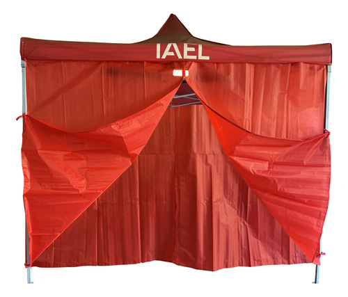 Gazebo Carpa 3x3 Bolso 4 Paredes Impermeable Reforzado Rojo