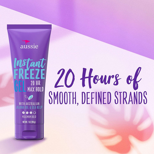 Gel De Cabelo Aussie Instant Freeze Maximum Hold Com Óleo De