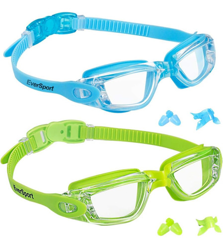 Gafas De Natación Unisex Eversport Azul Y Verde X2un