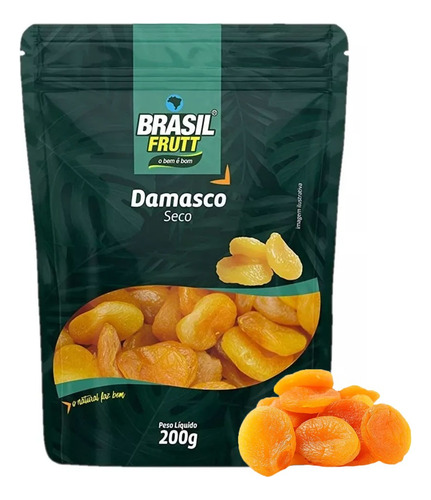 Damasco Seco Fonte De Vitaminas Pacote 200g Brasil Frutt