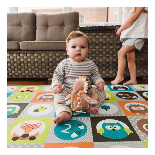 Imagen 4 de 9 de Alfombra De Juego Reversible Tiles B0130 Bblüv