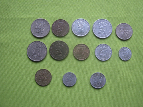 Checoeslovaquia Lote 13 Monedas  Diferentes 